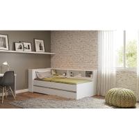 Bicama Com Baú Para Colchão 78 X 188 Cm Multimóveis Branca