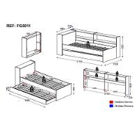 Bicama Com Baú Para Colchão 78 X 188 Cm Multimóveis Branca - 5