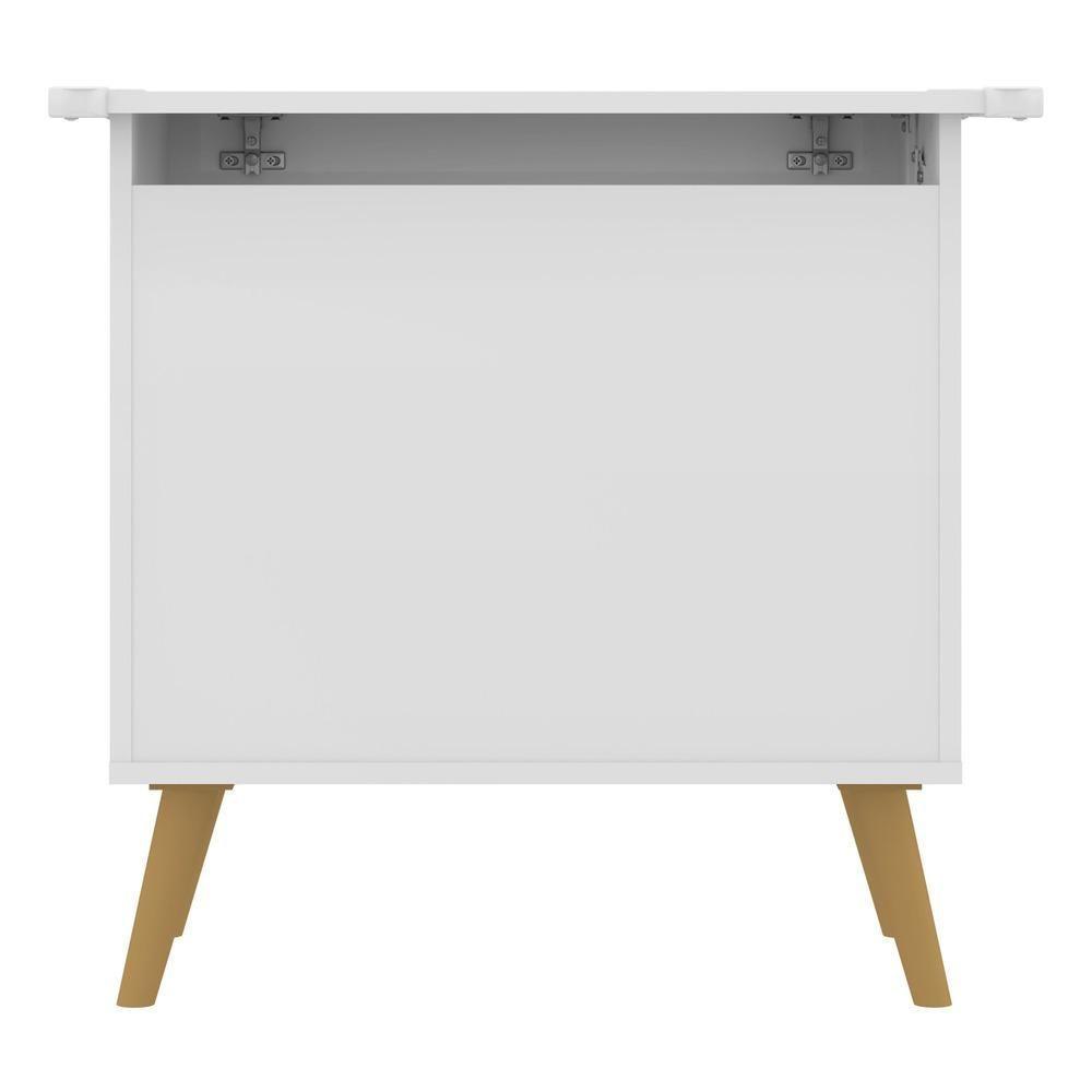 Caixa De Brinquedos Baú Organizador Retrô Multimóveis Branco/natural - 1