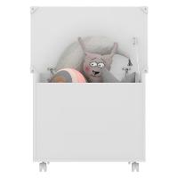 Caixa De Brinquedos Baú Organizador Com Rodízios Multimóveis Branco - 6