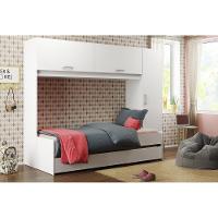 Bicama Com Guarda-roupa Para Colchão 88 X 188 Cm Multimóveis Branca