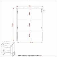 Balcão Escritório Com Chave Cr25051 Amendoa/Preto - 3