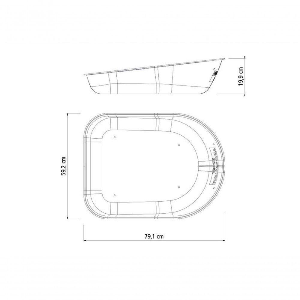 Caçamba Rasa Tramontina Em Aço Azul 50 Litros - 3