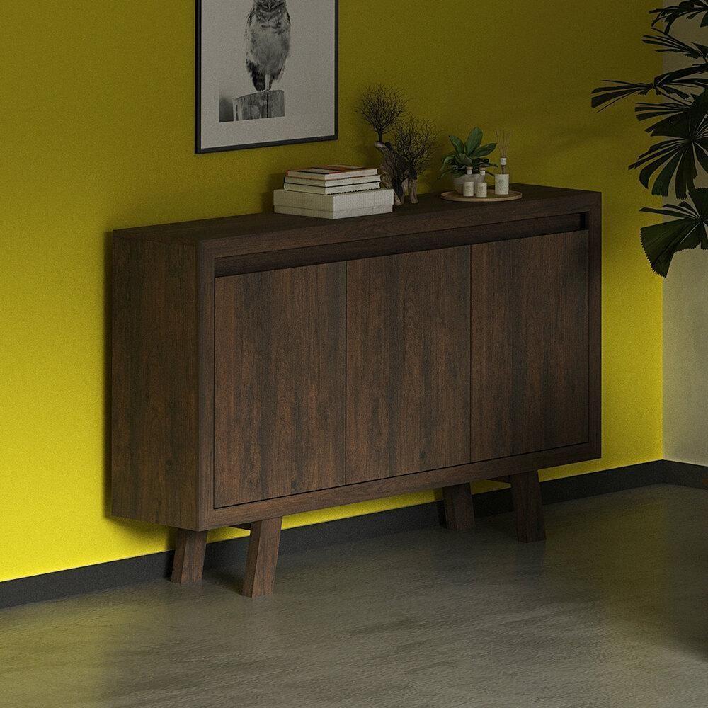 Balcão Escritório Com 3 Portas Multimóveis Vcr25028 Rustico Rústico - 2