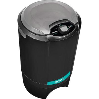 Centrífuga de Roupas Automática Suggar Giromax 15kg com Timer e Trava de Segurança Preto 220V