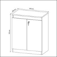 Balcão Escritório Com Chave Multimóveis Cr25046 Nogal - 3