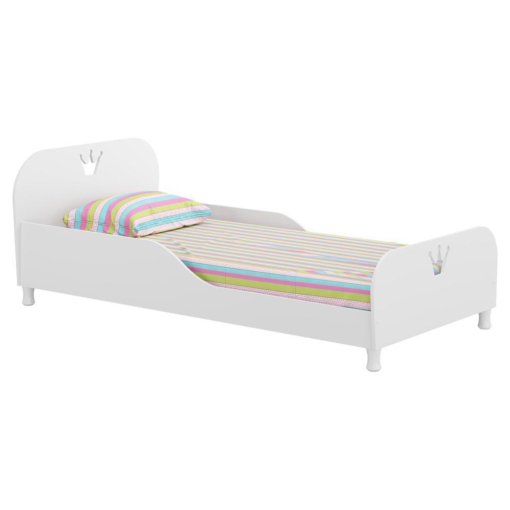 Cama Solteiro Para Colchão 88 X 188 Cm 100% Mdf Multimóveis Branca - 1