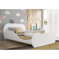Cama Solteiro p/ colchão 88 x 188 cm Safira 100% MDF Branca - 3
