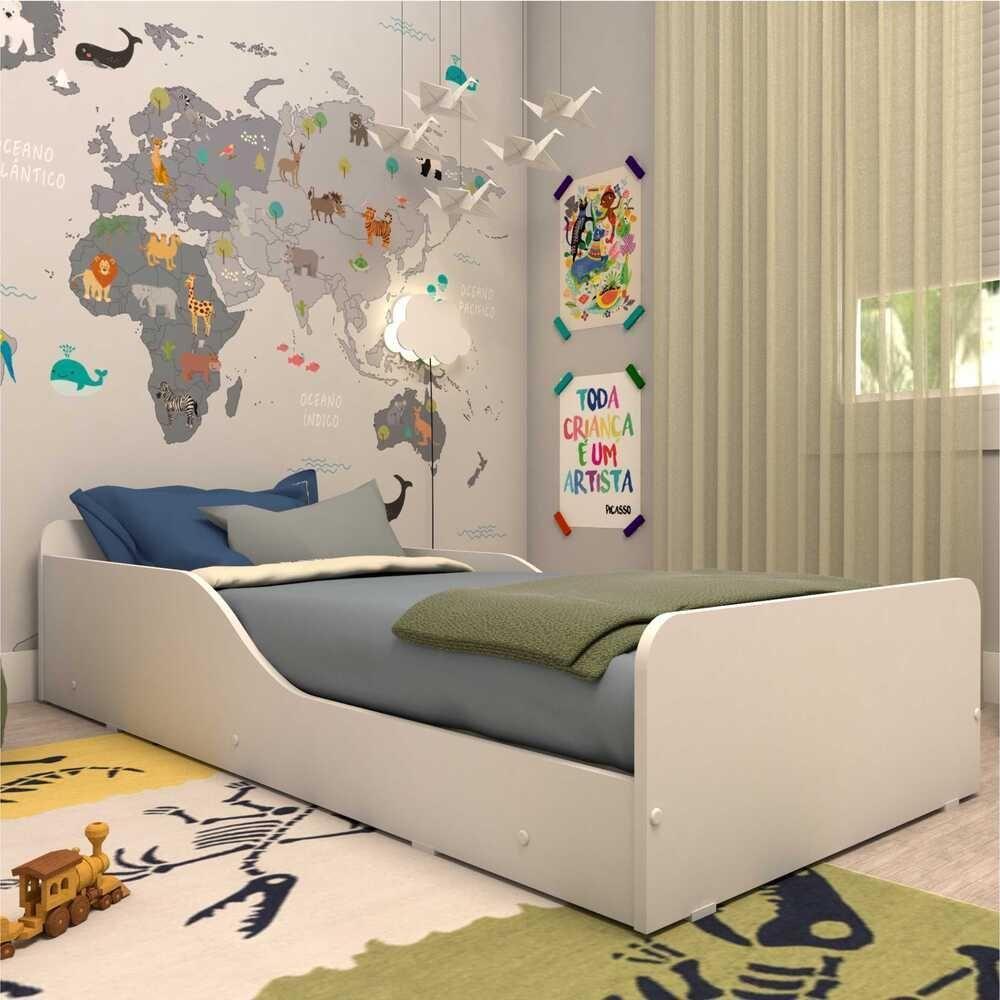 Cama Infantil Montessoriana P/ Colchão 70 X 150 Cm Square Multimóveis Fgl2379 Branca - 5