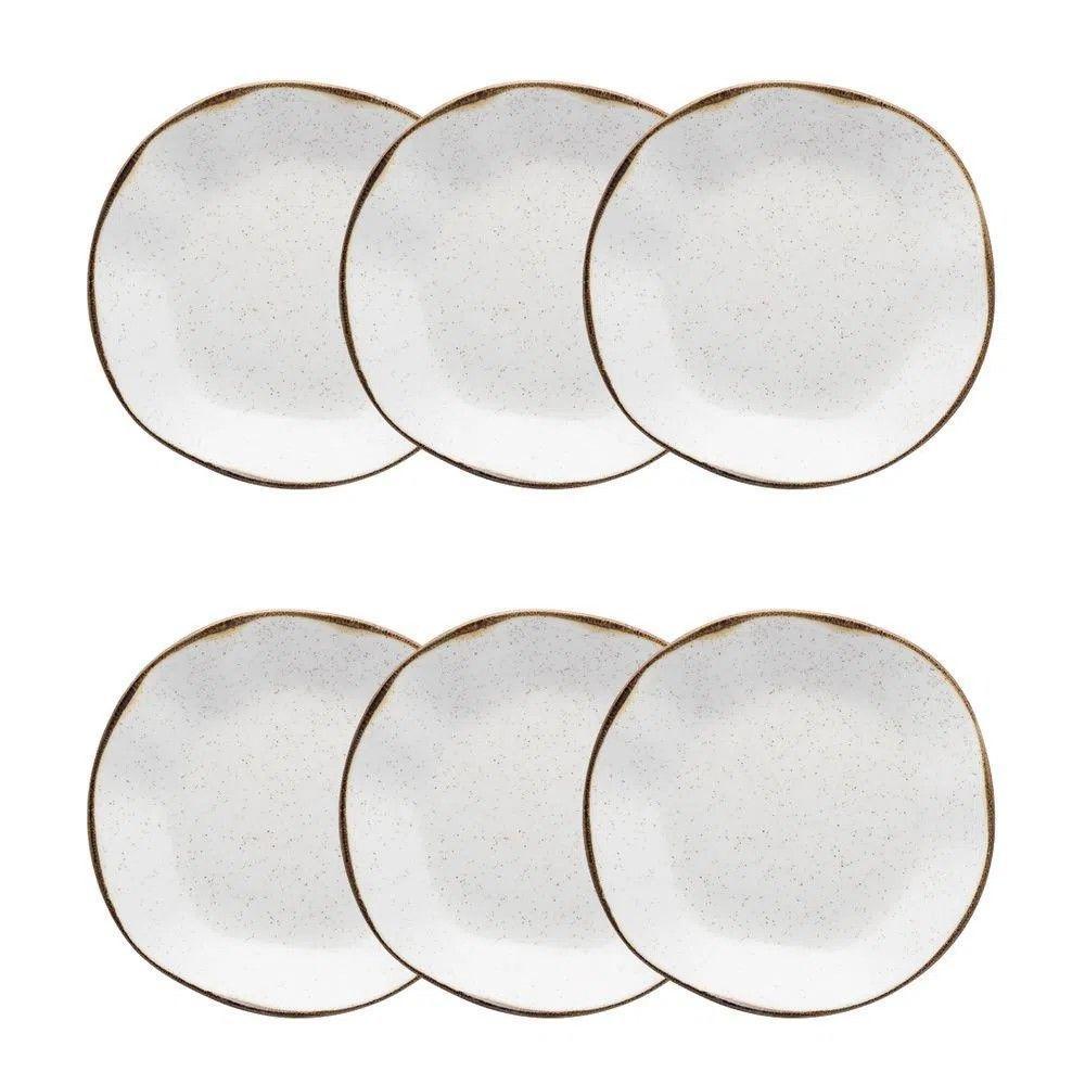 Conjunto De Pratos Fundos 06 Peças Ryo Maresia Oxford - 1