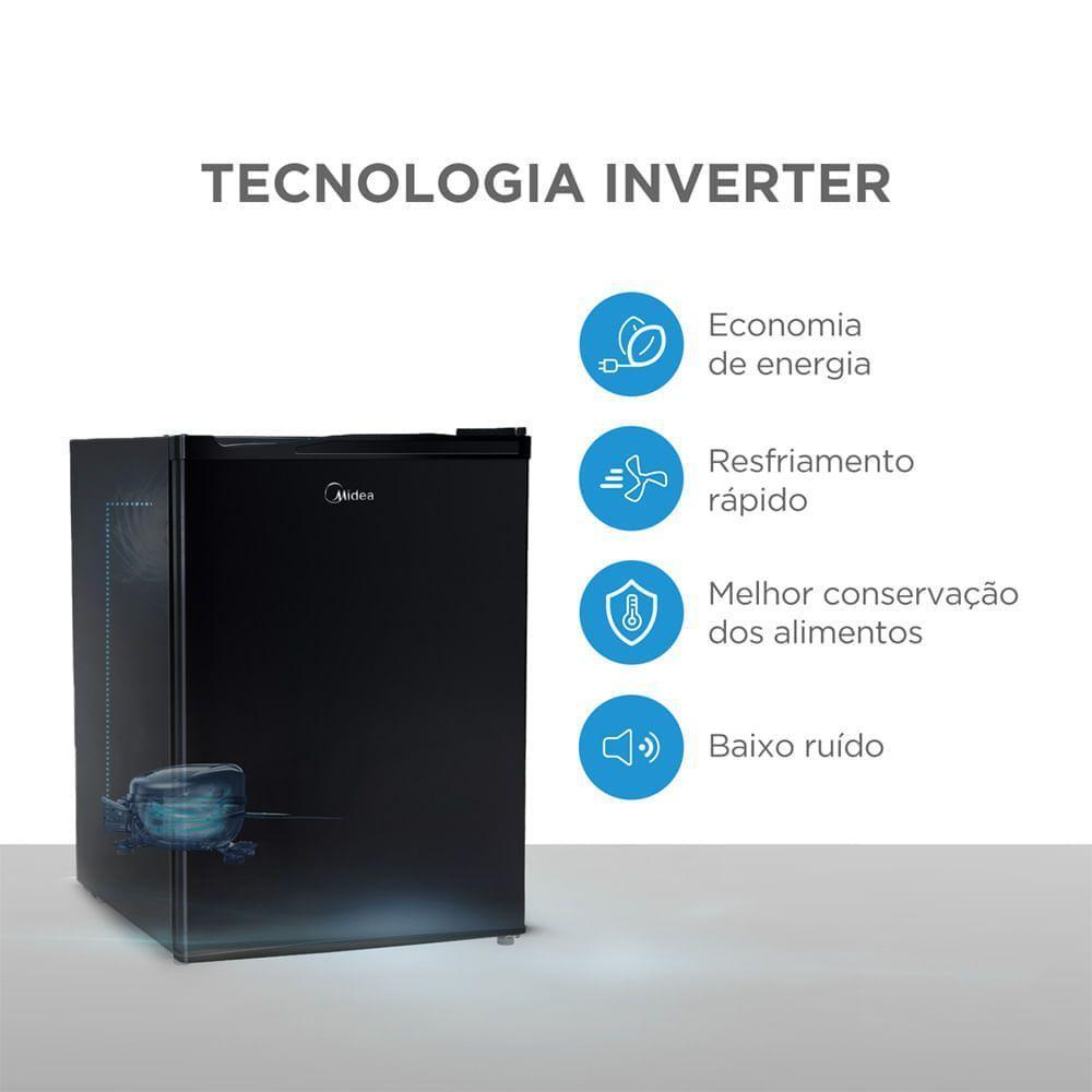 Frigobar 67 Litros Black Edition Inverter Bivolt Midea MDRD108FGD303 - Bivolt - 7