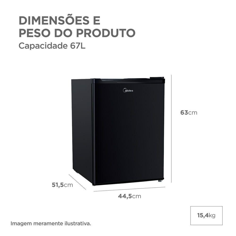 Frigobar 67 Litros Black Edition Inverter Bivolt Midea MDRD108FGD303 - Bivolt - 9