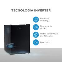 Frigobar 67 Litros Black Edition Inverter Bivolt Midea MDRD108FGD303 - Bivolt - 7