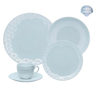 Aparelho de Jantar Mia Cristal 30 Peças Porcelana Liso Branco Oxford