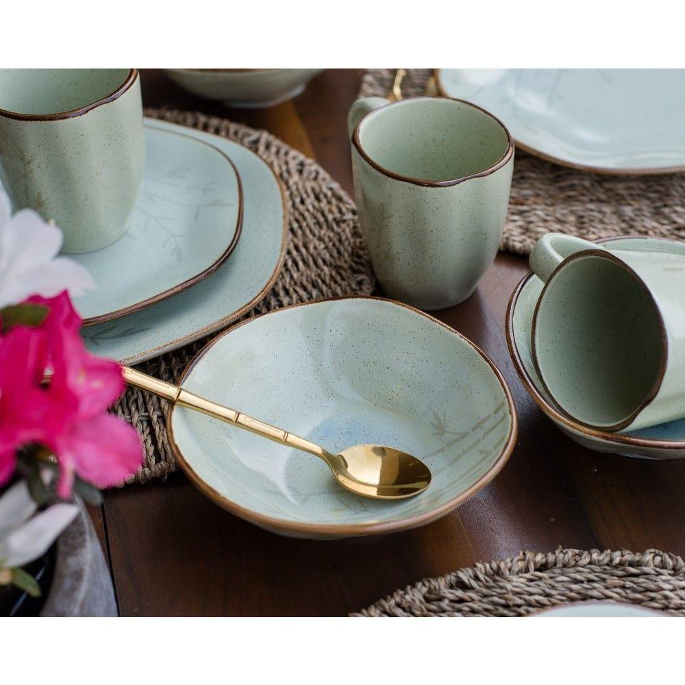 Conjunto De Xícara De Chá Com Pires 06 Peças Ryo Bambu Oxford - 2