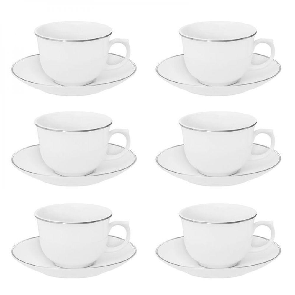 Conjunto De Xícara De Chá Com Pires 06 Peças Flamingo - 1