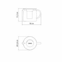 Bule Chá Em Vidro E Aço Inox Com Infusor 900 Ml 61762/090 - 3