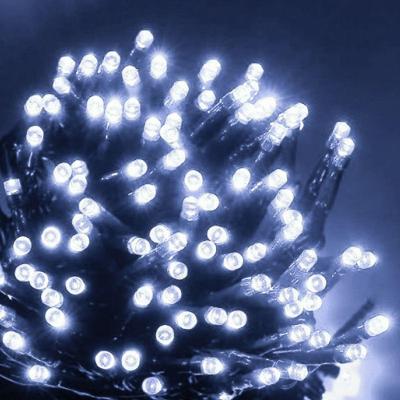 10 Metros De Led Pisca Cordão Com 100 Lampadas Formato Gota Fio Preto Branco Frio