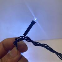 10 Metros De Led Pisca Cordão Com 100 Lampadas Formato Gota Fio Preto Branco Frio - 2