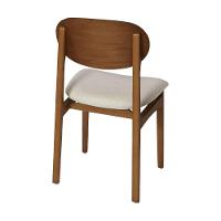 Conjunto 8 Cadeiras De Jantar Samba Encosto Anatômico Jequitibá Nozes Estofada Linho Bege - 5