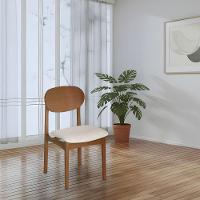 Conjunto 8 Cadeiras De Jantar Samba Estrutura Reforçada Jequitibá Nozes Linho Bege - 2