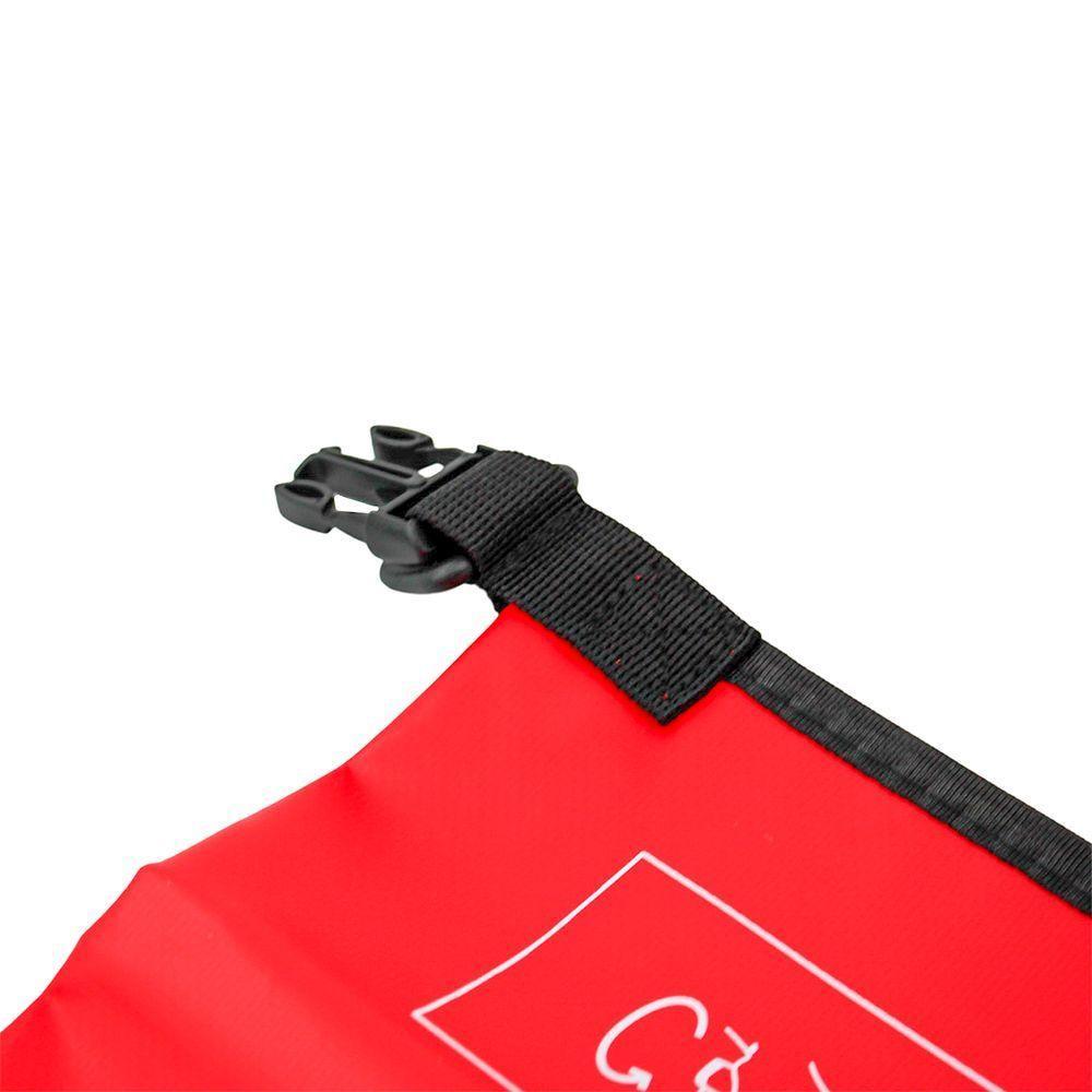 Bolsa Mochila Impermeavel Saco Estanque 20 Litros Camping Bag Vermelho - 3