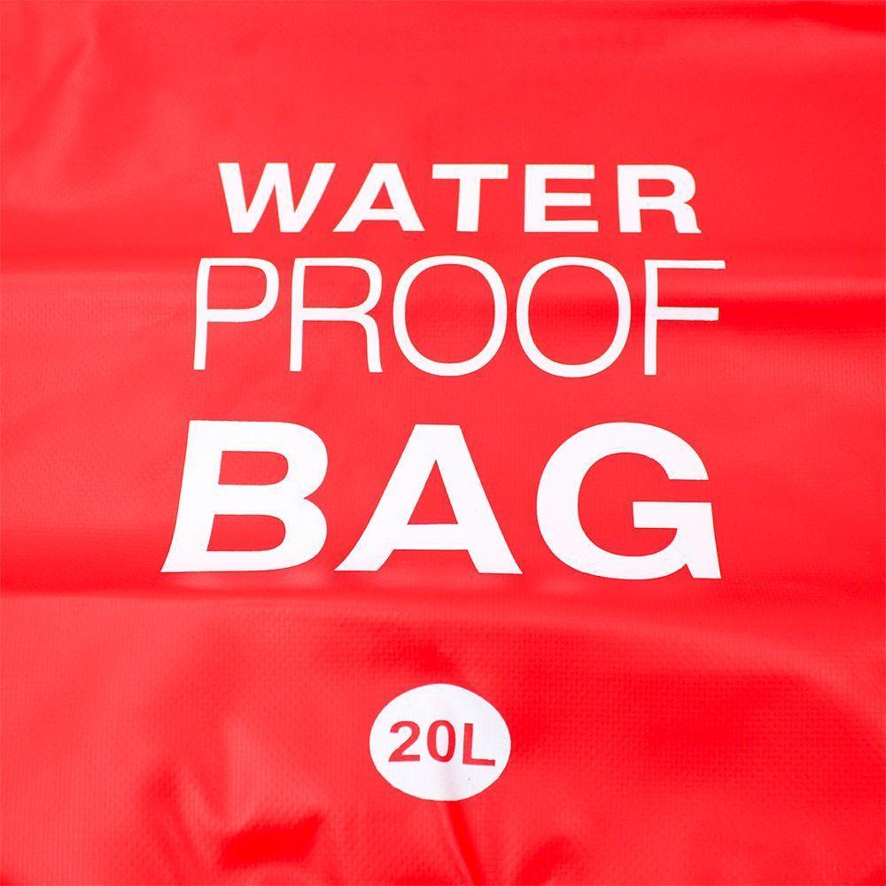 Bolsa Mochila Impermeavel Saco Estanque 20 Litros Camping Bag Vermelho - 5