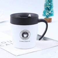 Caneca Termica Aço Inox 350 Ml Com Tampa E Colher Branco - 1