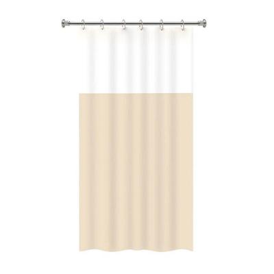 Cortina De Box Banheiro Pvc Com Visor Liso 138x198cm Bege