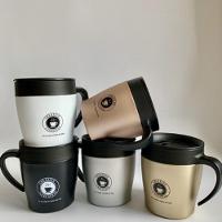 Caneca Termica Aço Inox 350 Ml Com Tampa E Colher Dourado - 2