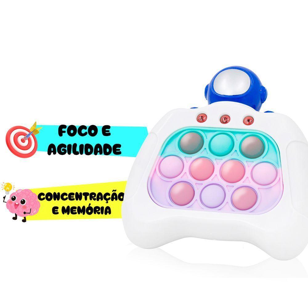 Brinquedo Pop It Eletrônico Mini Gamer Anti Stress Com Som Educativo Modelo Astronauta - 3