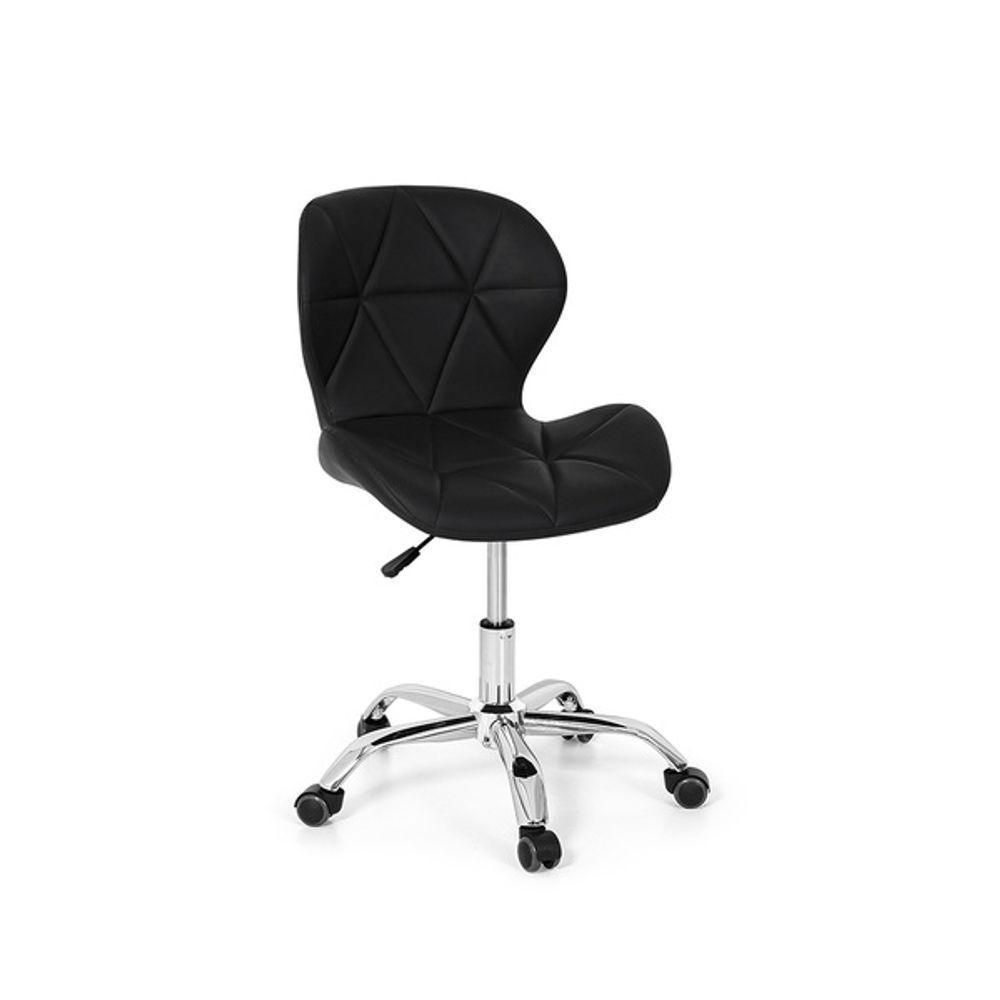 Conjunto 3 Cadeiras Office Eiffel Slim Giratória Ajustável Preta - 9