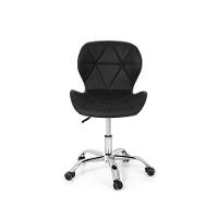 Conjunto 3 Cadeiras Office Eiffel Slim Giratória Ajustável Preta - 8