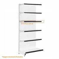 Gôndola Prateleira 6 Níveis 40x30 New Plus 2,00 Parede Continuação Pe Preto - Sa Gôndolas - 3