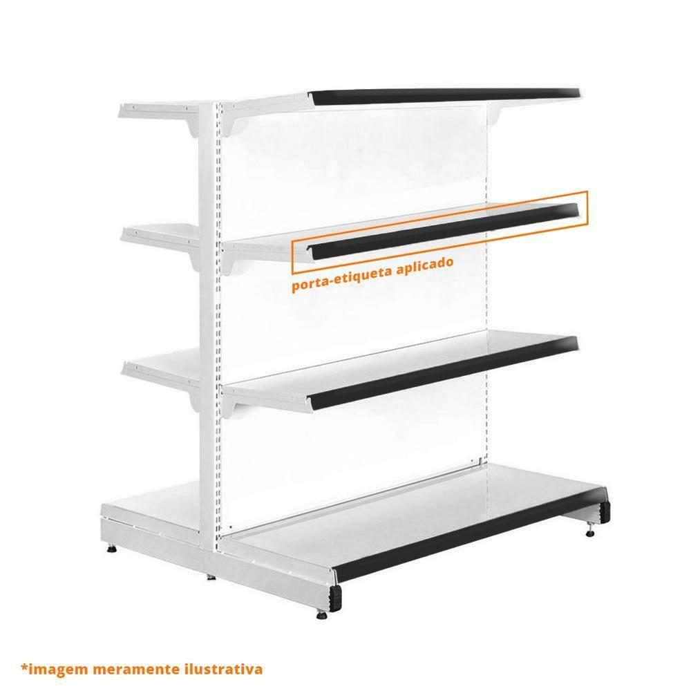 Gôndola Prateleira 4 Níveis 40x30 New Plus 1,40 Central Inicial Pe Preto - Sa Gôndolas - 3