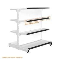 Gôndola Prateleira 4 Níveis 40x30 New Plus 1,40 Central Inicial Pe Preto - Sa Gôndolas - 3