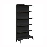 Gôndola Prateleira Preta 5 Níveis 40x30 New Plus 1,70 Parede Inicial Pe Preto - Sa Gôndolas - 1