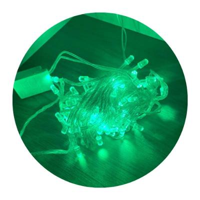 Cordão Com 100 Lampadas Super Led Pisca Pisca 10 Metros 8 Funções Fio Crystal Verde