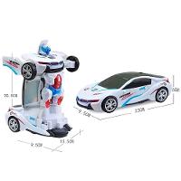 Carro Transformar Robô 2 Em 1 Bate E Volta Luzes Musica Brinquedo Infantil - 5