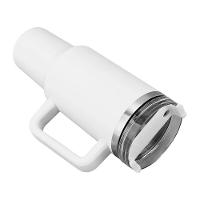 Copo Térmico Aço Inox 1200ml Caneca Com Alça Canudo água Gelada Quente Branco - 3