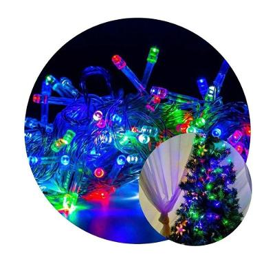 Cordão Com 100 Lampadas De Led Formato Pequena Gota 10 Metros Fio Crystal Colorido