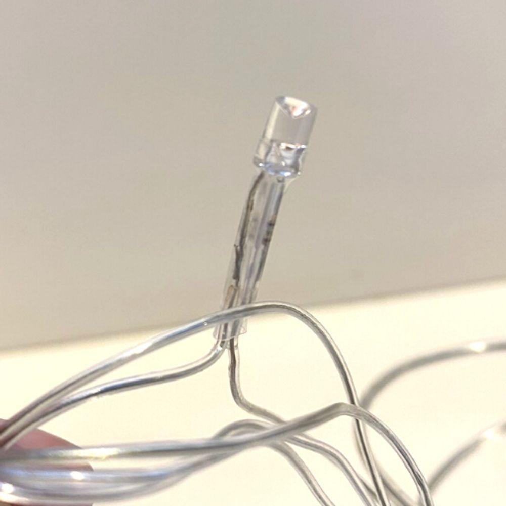 Cordão Com 100 Lampadas De Led Formato Pequena Gota 10 Metros Fio Crystal Banco Frio - 3