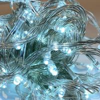 Cordão Com 100 Lampadas De Led Formato Pequena Gota 10 Metros Fio Crystal Banco Frio - 2