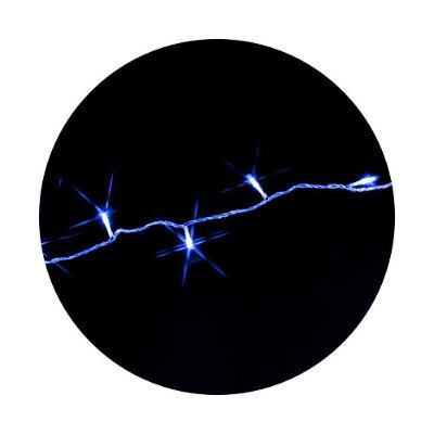 Cordão Com 50 Lampadas De Led Formato Pequena Gota 5 Metros Fio Crystal Cores Azul