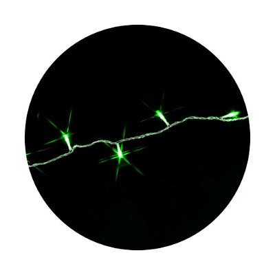 Cordão Com 50 Lampadas De Led Formato Pequena Gota 5 Metros Fio Crystal Cores Verde