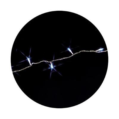 Cordão Com 50 Lampadas De Led Formato Pequena Gota 5 Metros Fio Crystal Cores Branco
