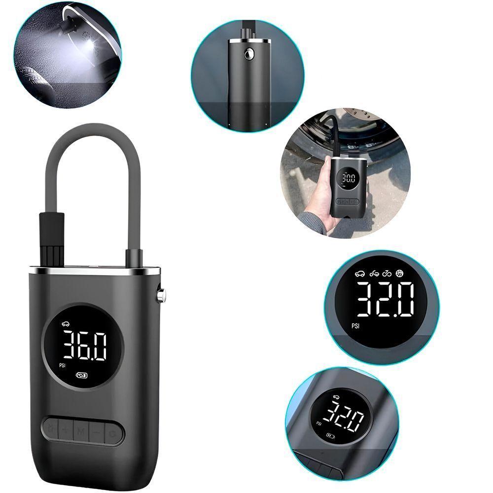 Compressor Calibrador De Ar Digital Portátil Recarregável - 2