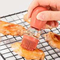 Dispenser De Oleo Azeite Com Escova De Silicone Vidro 180ml Salmão - 2