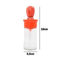 Dispenser De Oleo Azeite Com Escova De Silicone Vidro 180ml Salmão - 6