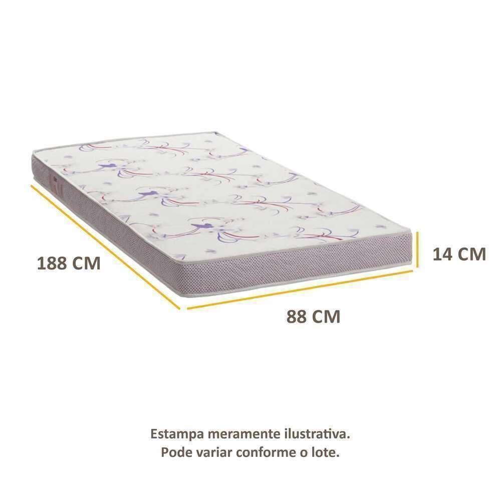 Colchão Solteiro Espuma D23 88 X 188cm Multimóveis - 2